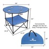 Leisure Sports 2-tier Camp Round Table Round with 4 Cupholders and Carrying Bag for Camping, Beach, Picnic 235495LXP